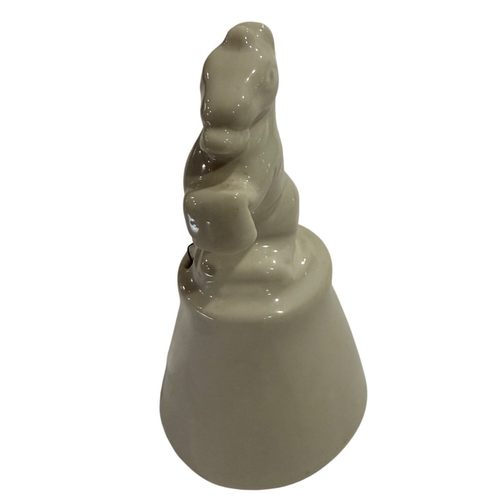 Vintage White Ceramic Rearing Unicorn Stallion Dinner Bell Whimsygoth Decor Y2K - Picture 4 of 6
